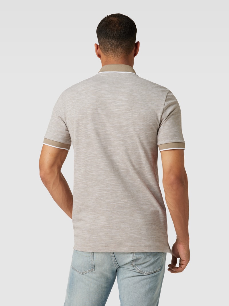 Poloshirt mit fein strukturiertem Design Modell 'Parlay' in schilf