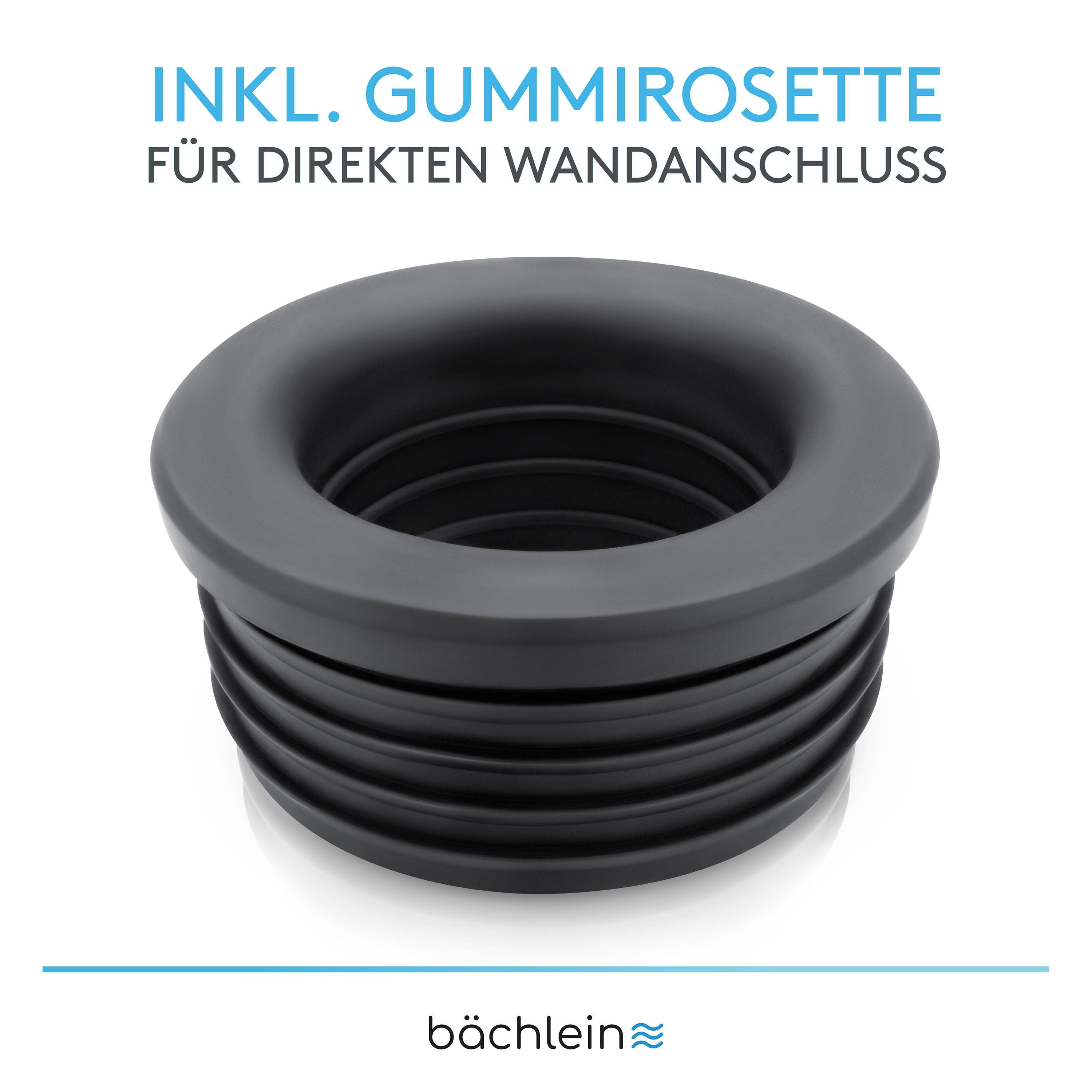 Bächlein Siphon Flexibler Ablaufschlauch Badezimmer, ausziehbar von 320-800mm mit Befestigungsclip