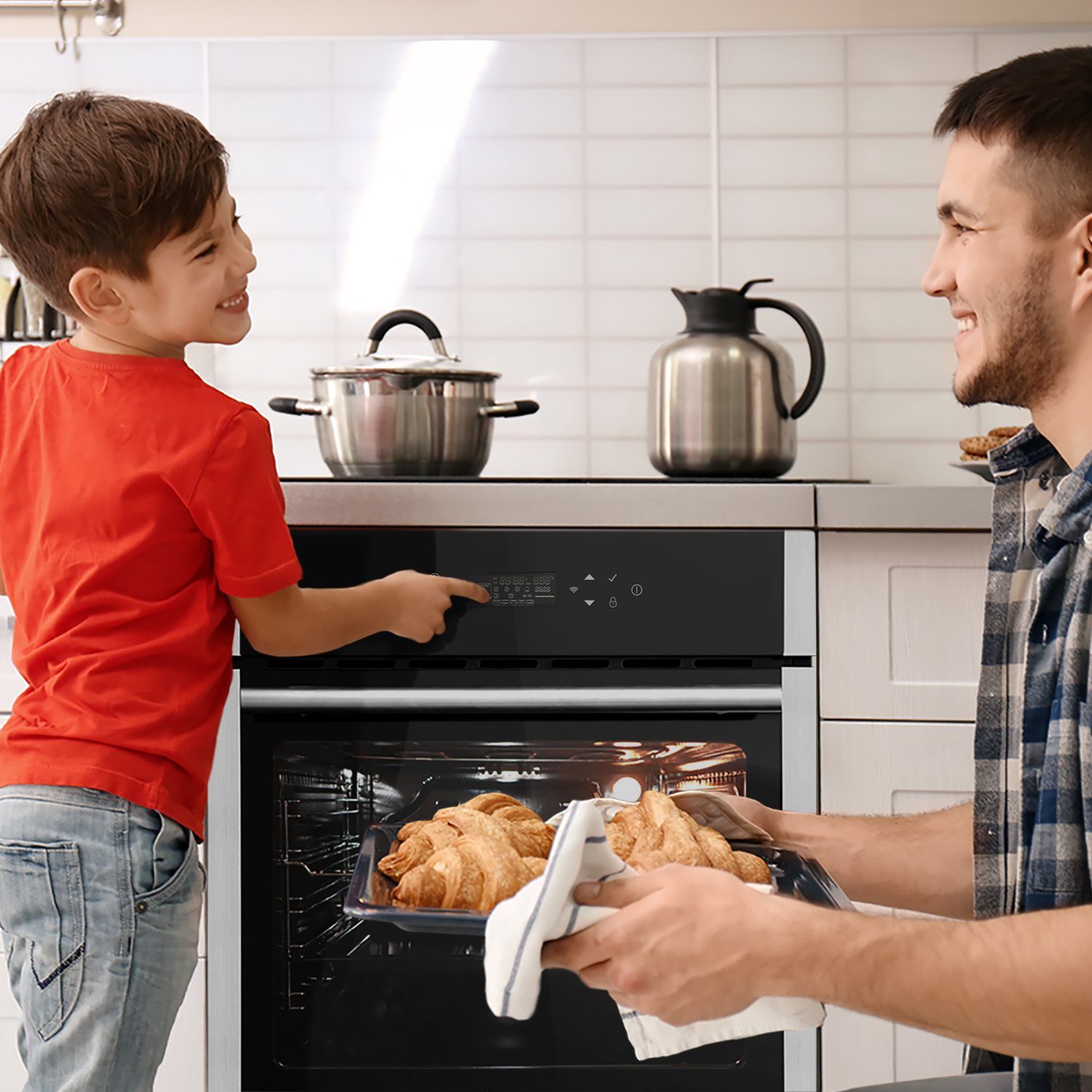 KKT KOLBE Einbaubackofen Backofen Elektroherd EB8313HC, DampfClean, 60cm / Edelstahl / 70 l / 2,8kW / Heißluft / Grill-/Brat-System / WIFI