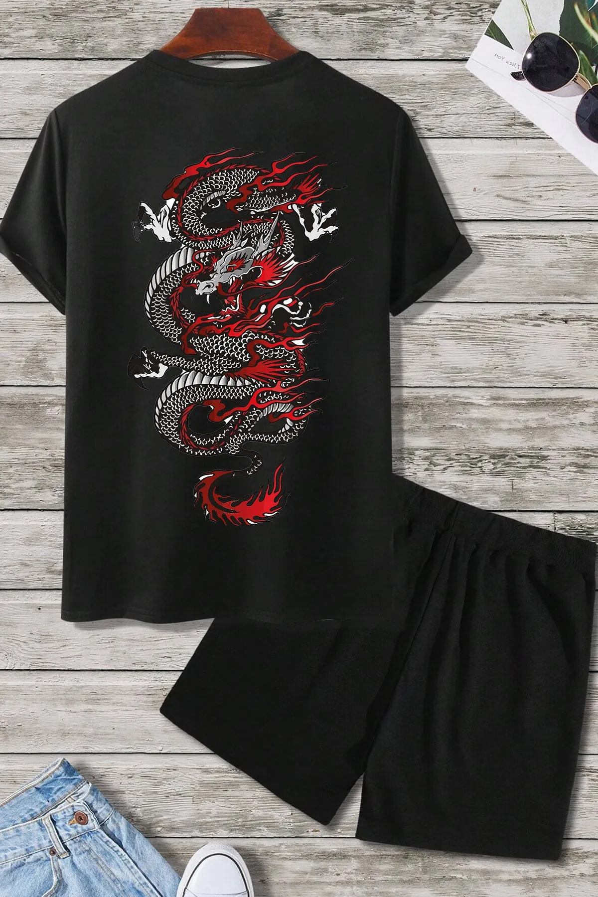 uyguntarz  Shorts-Set mit Chinesebox-Print