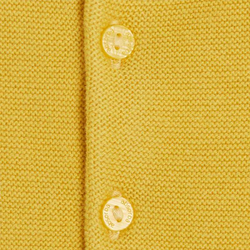 Cardigan bébé en coton bio jaune Absorba