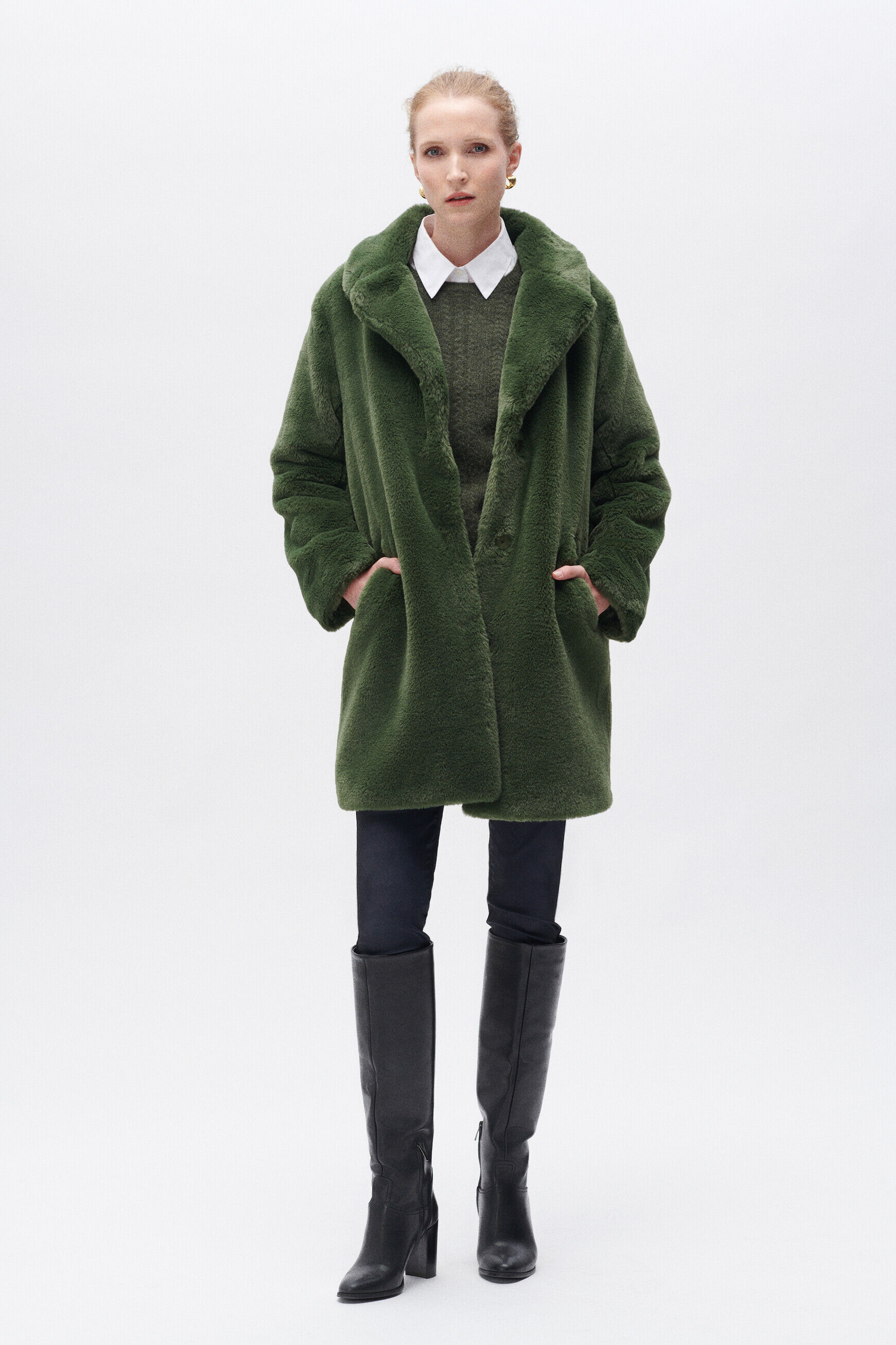 Manteau glovis vert clair femme