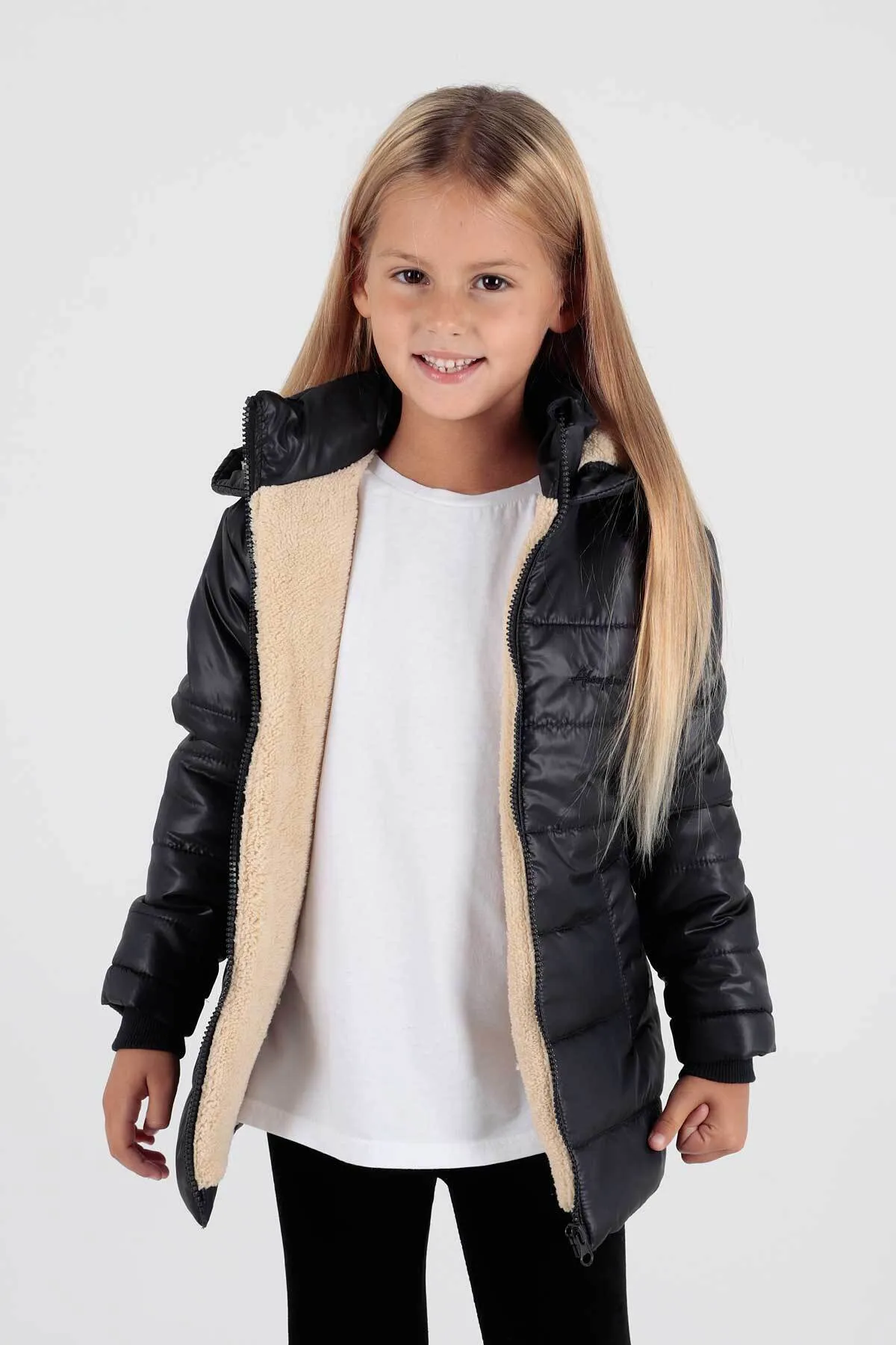 AHENGİM  Kindermantel für Mädchen mit Welsoft-Innenseite, Mädchenmantel Ak2236