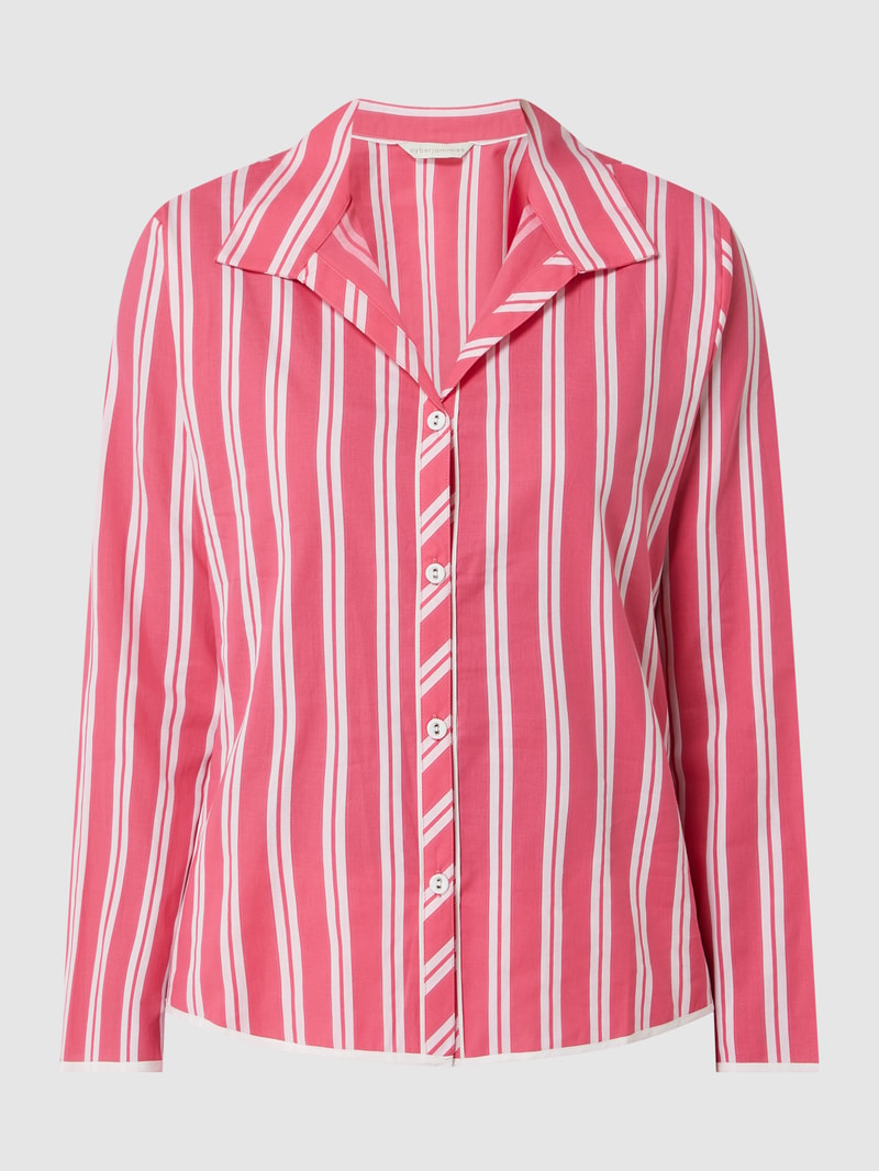 Pyjama-Oberteil mit Reverskragen in pink