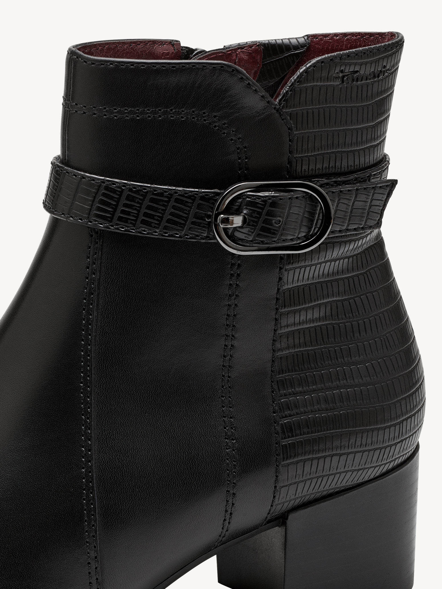 Bottine en cuir - noir