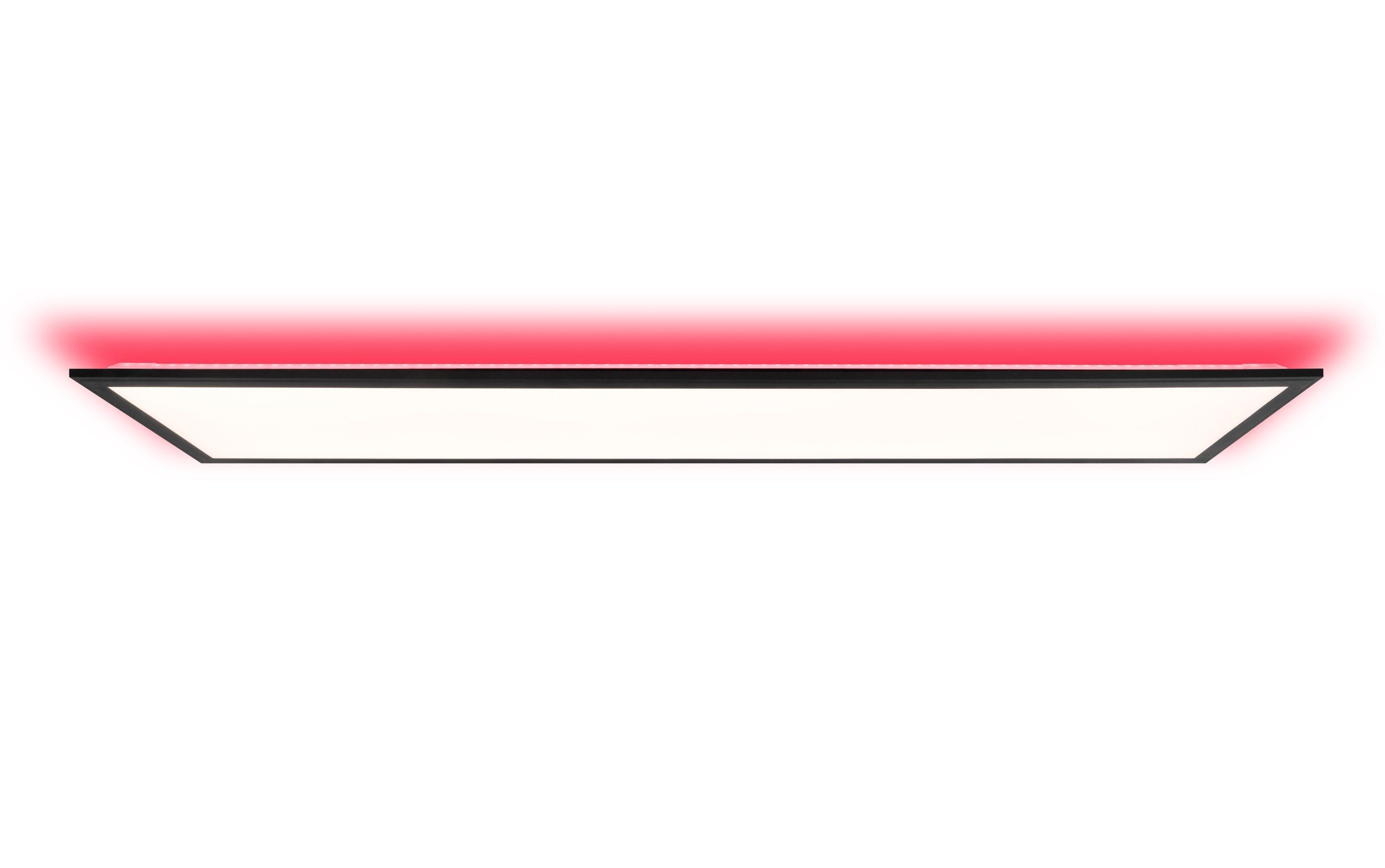 Lightbox LED Deckenleuchte, CCT - über Fernbedienung, LED fest integriert, RGB, Farbwechsler, warmweiß - kaltweiß, LED Panel, WiZ, RGB-Backlight, 120 x 30 cm, 3800 lm, dimmbar, schwarz