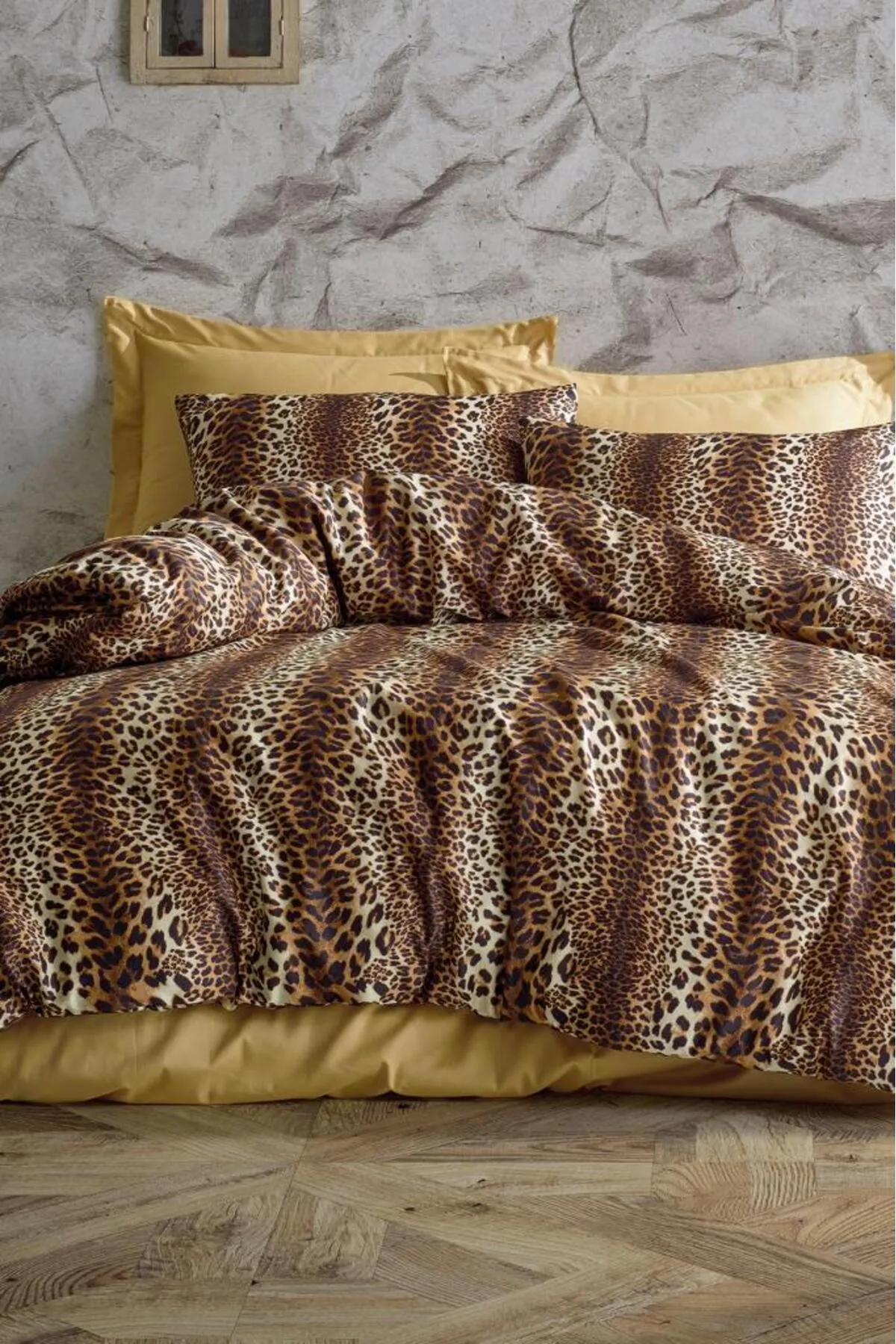 Çeyiz Diyarı  Heri Bettwäsche-Set für Doppelbett, Braun