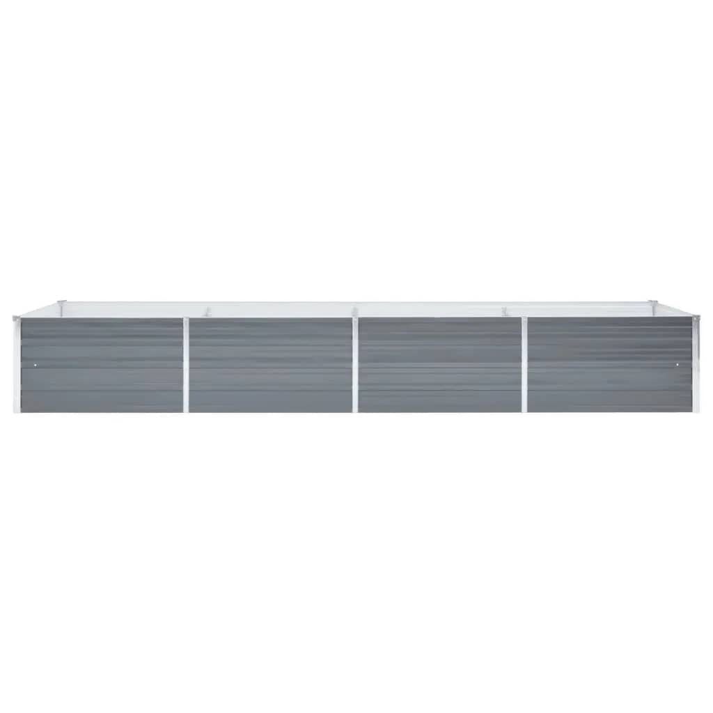 furnicato Hochbeet Garten-Verzinkter Stahl 320x80x45 cm Grau