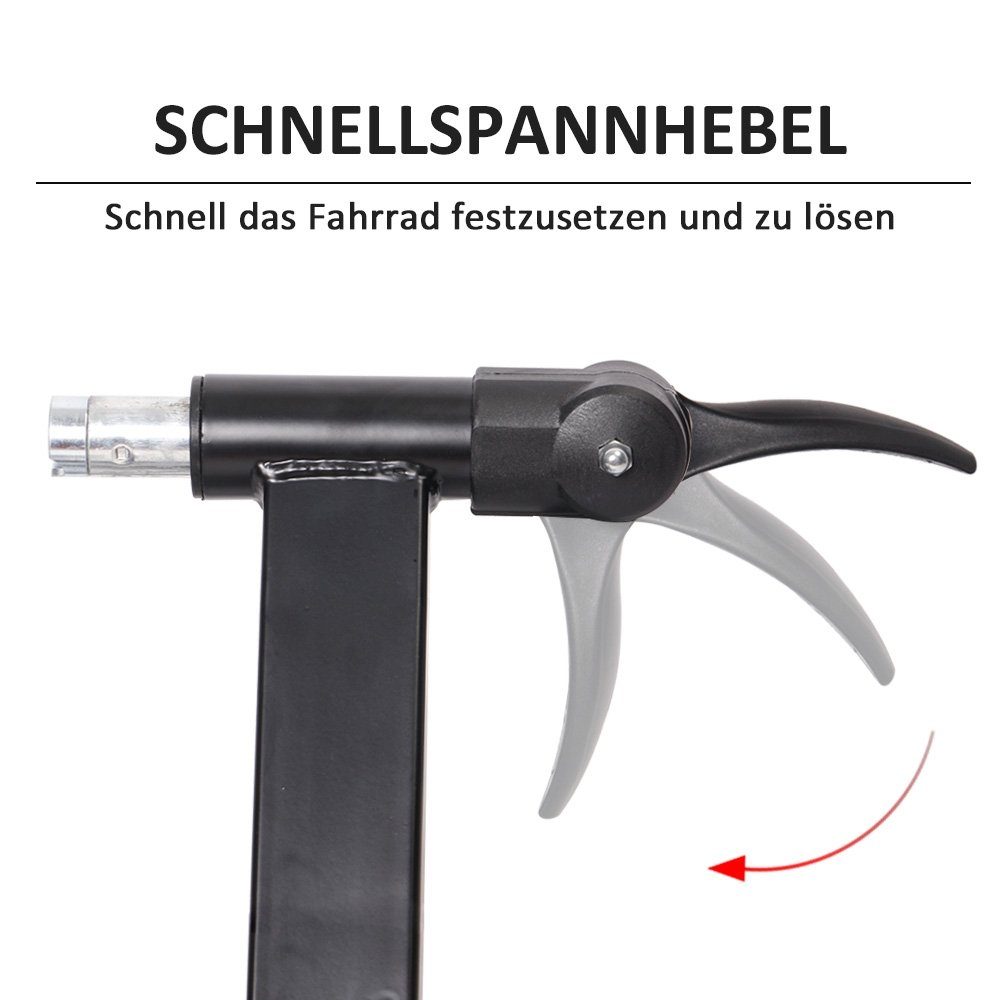 Mucola Heimtrainer Rollentrainer 6 GANG Fahrrad klappbar Fahrradtrainer 150 kg Heimtrainer (Stück, Besonderheit), 6 Widerstandsstufen