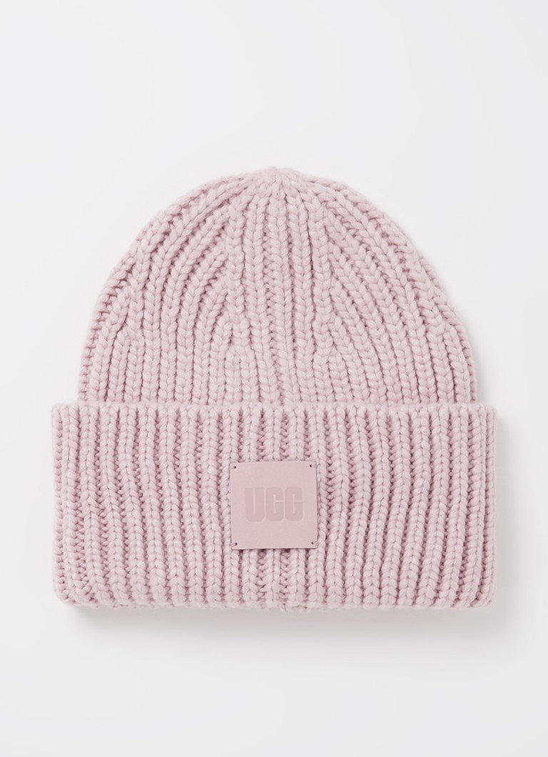 UGG  Chunky Rib muts in wolblend met logo