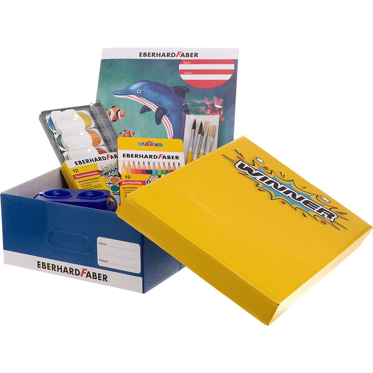 Schulstarter-Box, 21-tlg., inkl. Deckfarbkasten