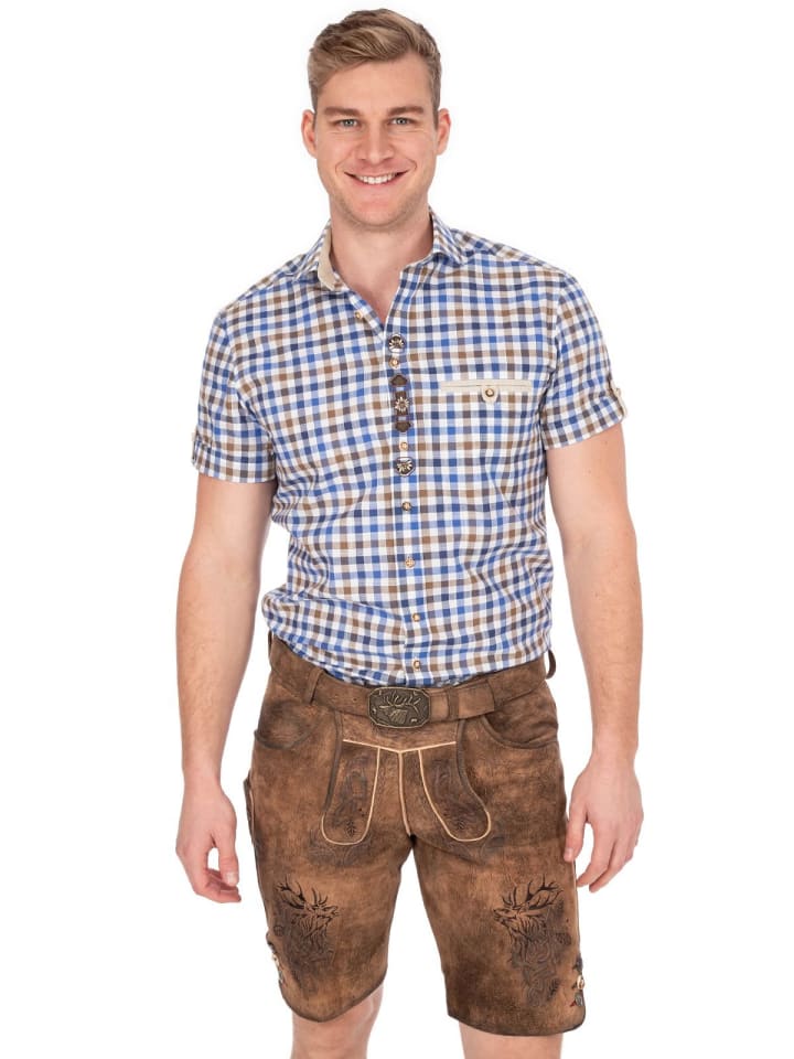 Spieth & Wensky Lederhose NERCEL in dunkelbraun günstig kaufen