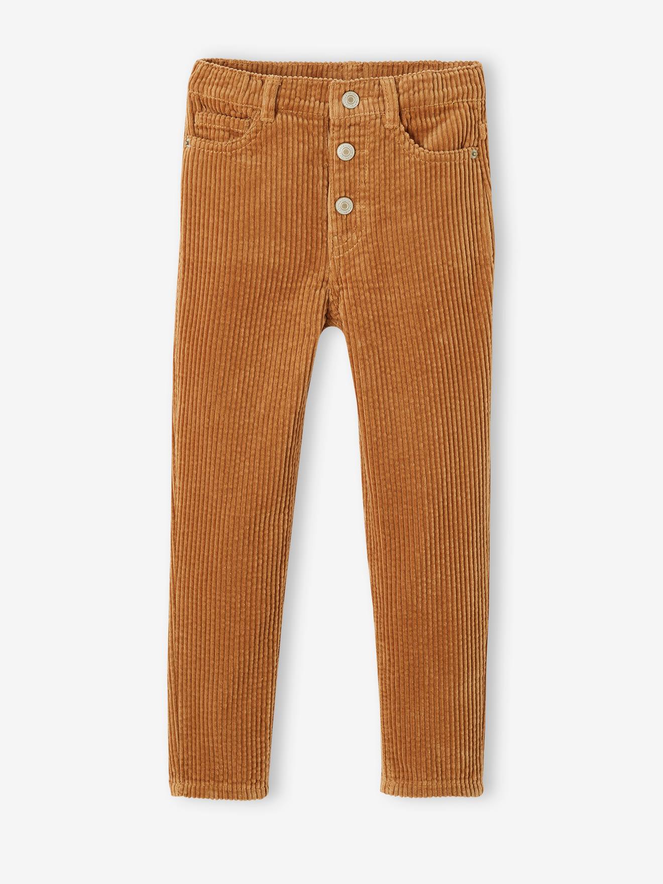 Vertbaudet Mädchen Mom-Fit-Cordhose, Hüftweite SLIM - camel
