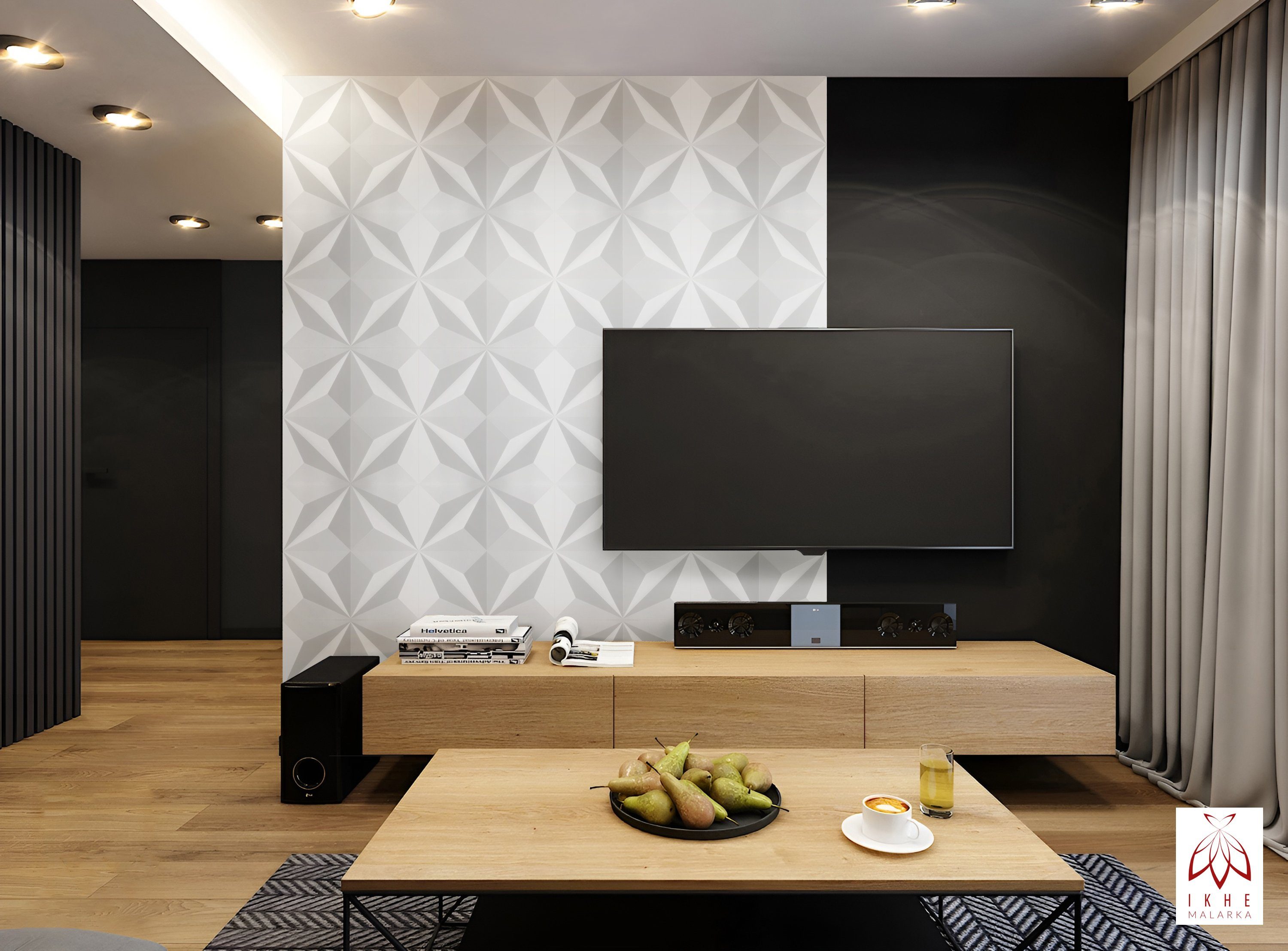 IKHEMalarka 3D Wandpaneel 4m²/16PCS Wanddeko Wandverkleidung Deckenpaneele POLYSTYROL, BxL: 50,00x50,00 cm, 0,25 qm, (16-tlg) 16 Stück = 4m²