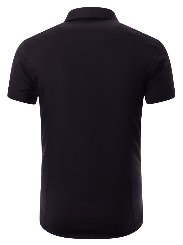 RESLAD Hemd Kurzarmhemd Basic in schwarz günstig kaufen