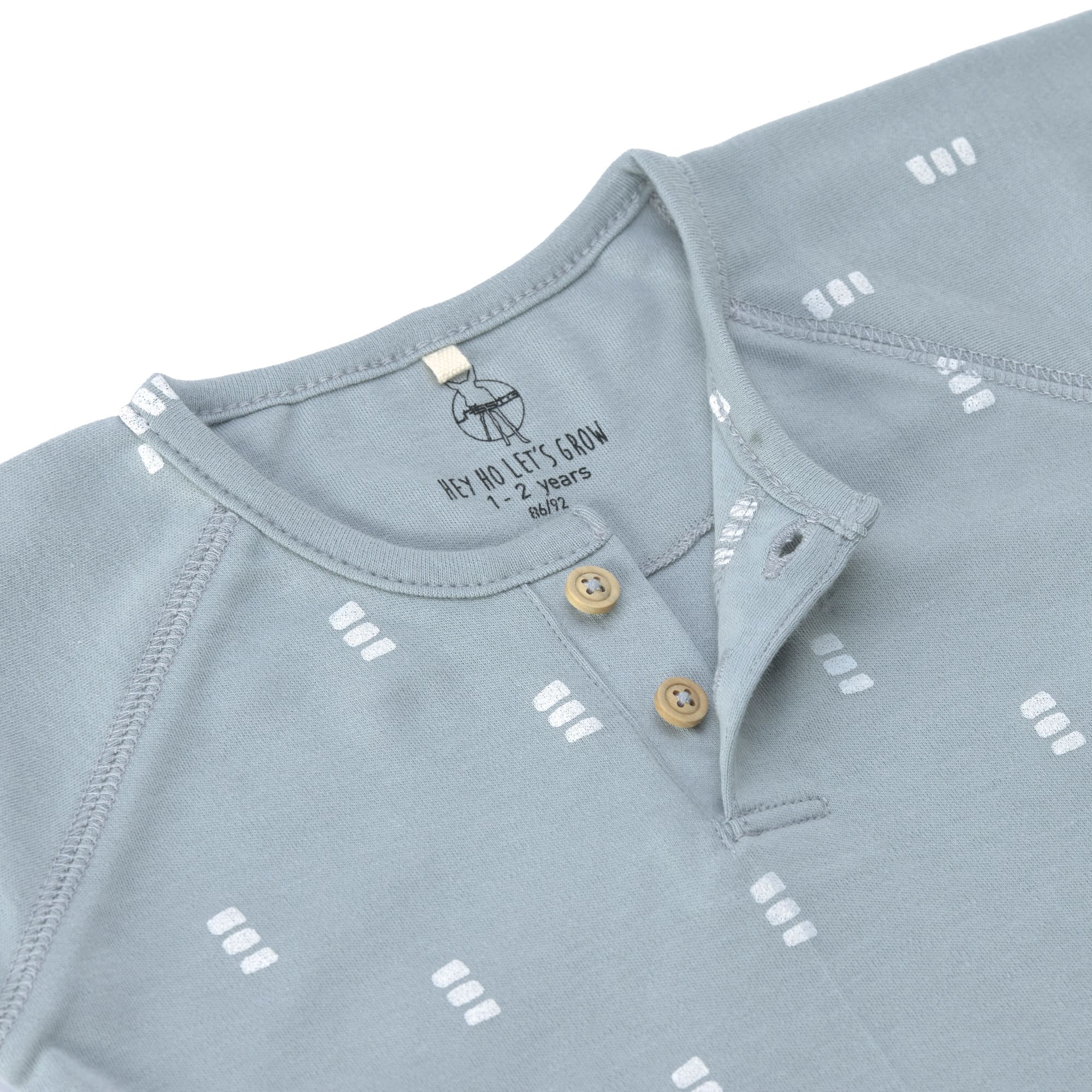 Baby Langarmshirts - Bio Baumwolle, Blocks, Hellblau
