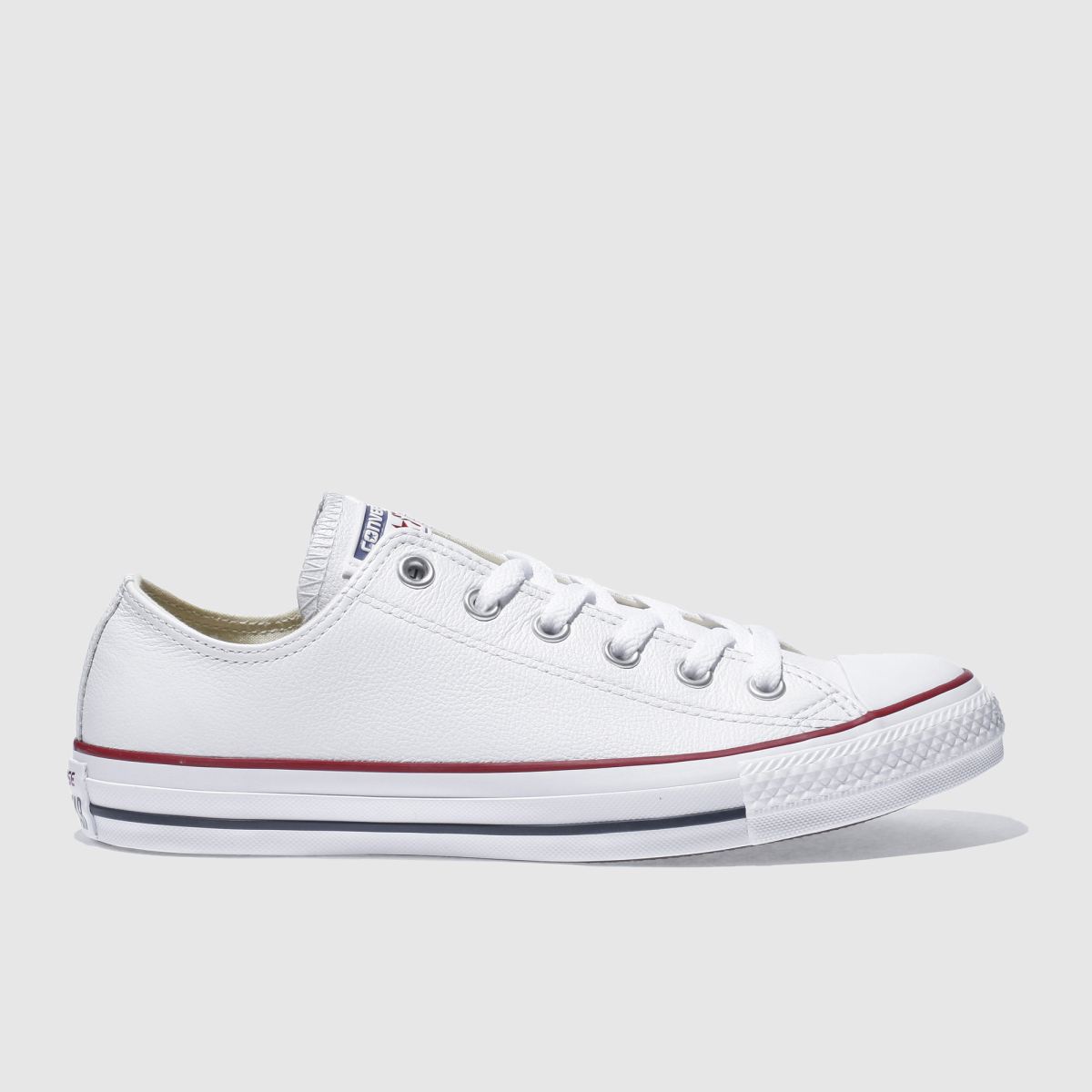 Converse – All Star – Vita sneakers med oxmönster