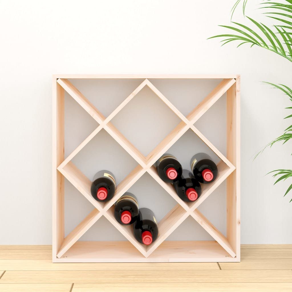vidaXL Weinregal Weinregal 62x25x62 cm Massivholz Kiefer Flaschenregal Lagerung Flasche
