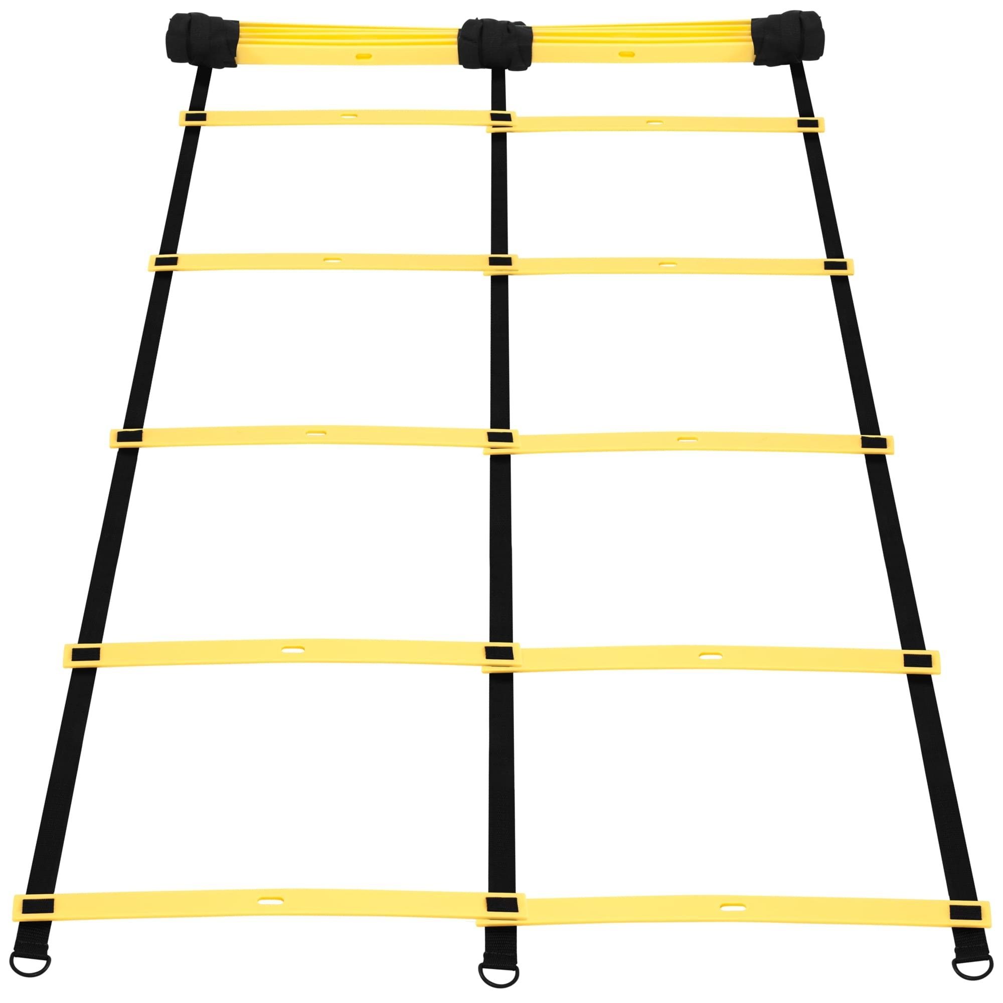 GORILLA SPORTS Koordinationsleiter 12 Sprossen, Verstellbar, Fussball Agility Leiter, Trainingsleiter