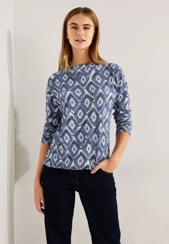 CECIL Shirt mit Rhombus Print