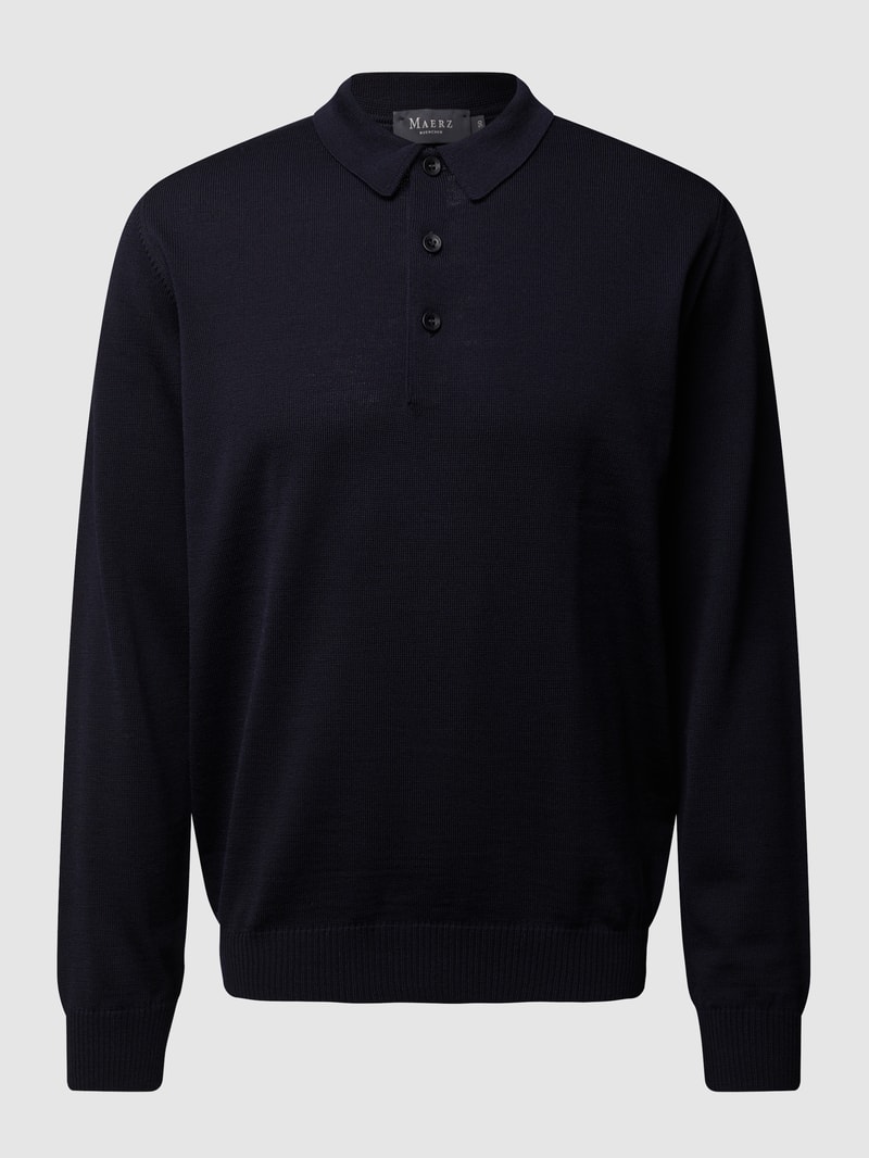 Pullover aus Schurwolle in marineblau