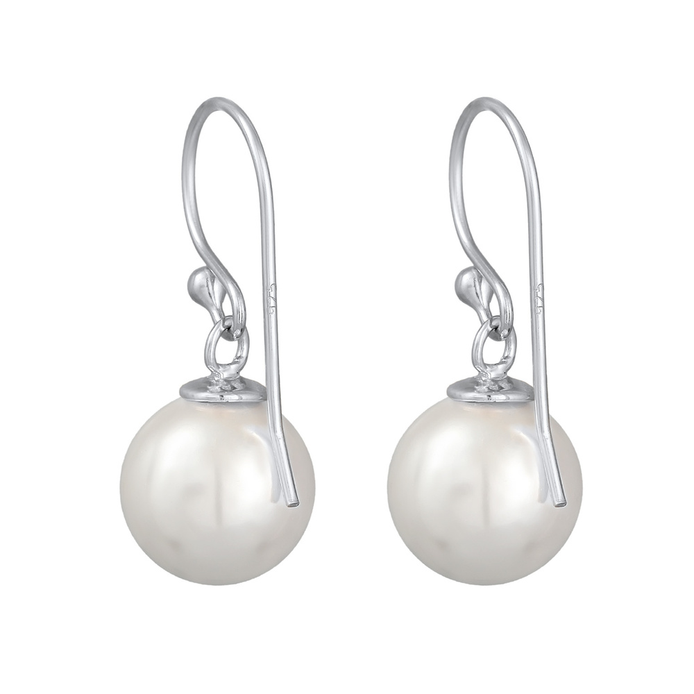Elli Elli Boucles d'Oreilles Femmes pendentif d'oreilles classiques avec perles de coq Boucles d'oreilles