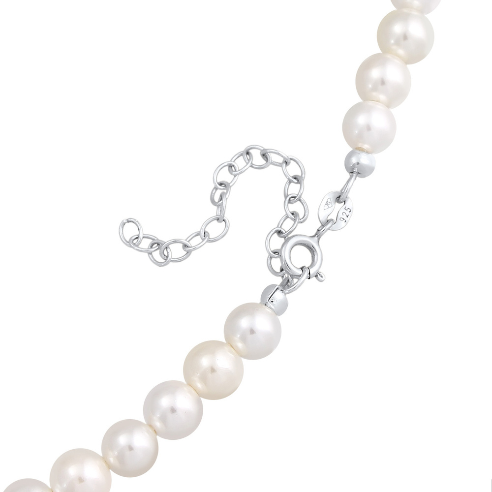 Elli Elli Collier Femmes choker bois de cerf avec perles de coquillage en argent sterl collier