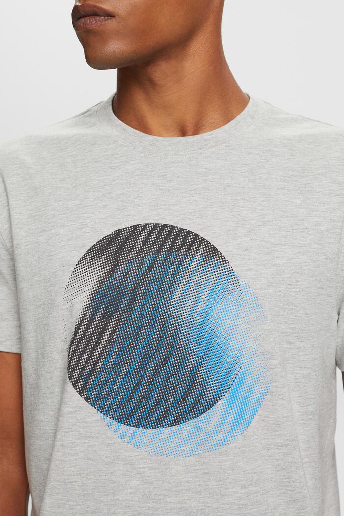 Rundhals-T-Shirt mit Print vorne