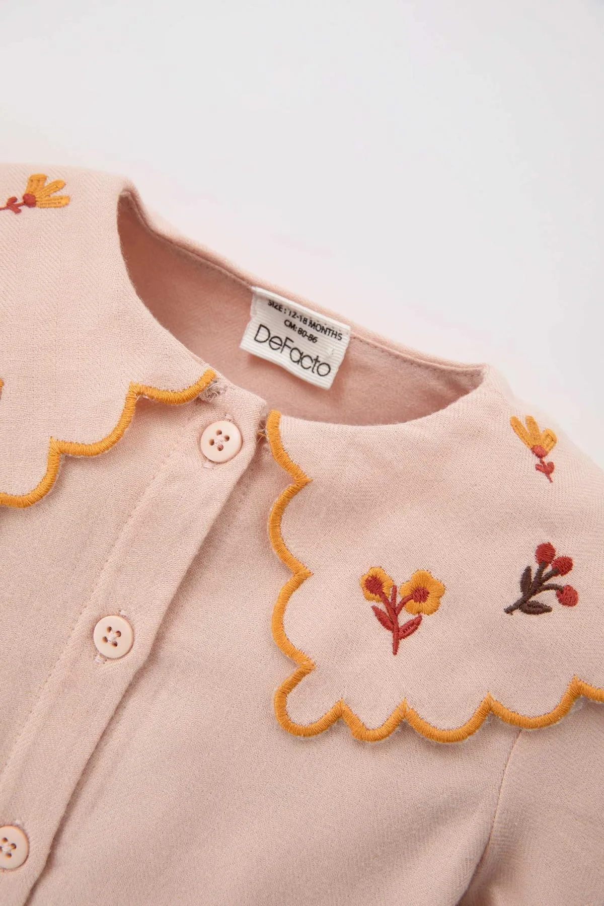DeFacto  Twill-Langarmshirt mit großem Kragen für Babys