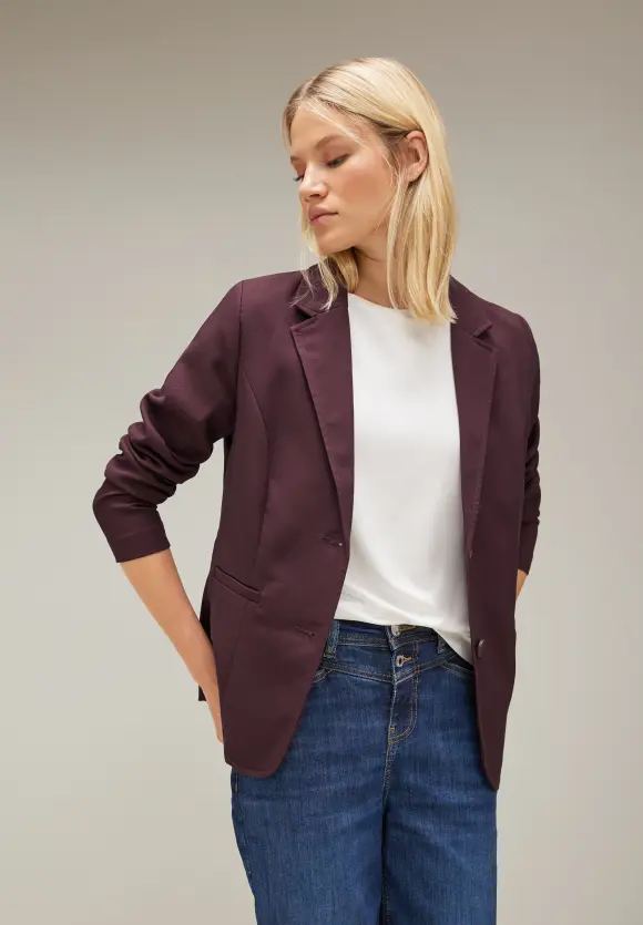 Street One Twill Blazer in Unifarbe
