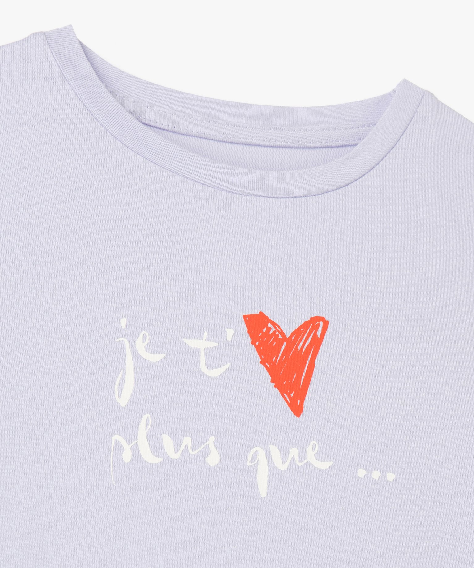 Tee-shirt enfant à manches courtes avec message violet | GEMO