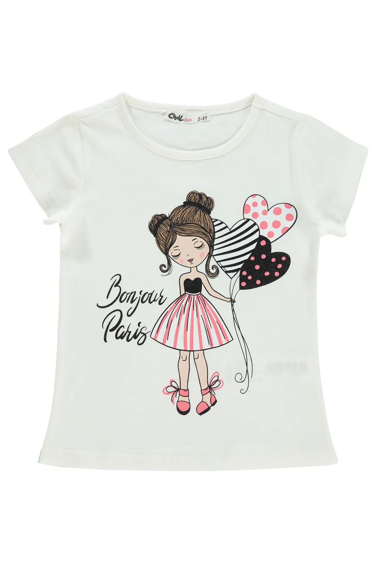 Civil Girls  T-Shirt für Mädchen, 2–5 Jahre, Ecru