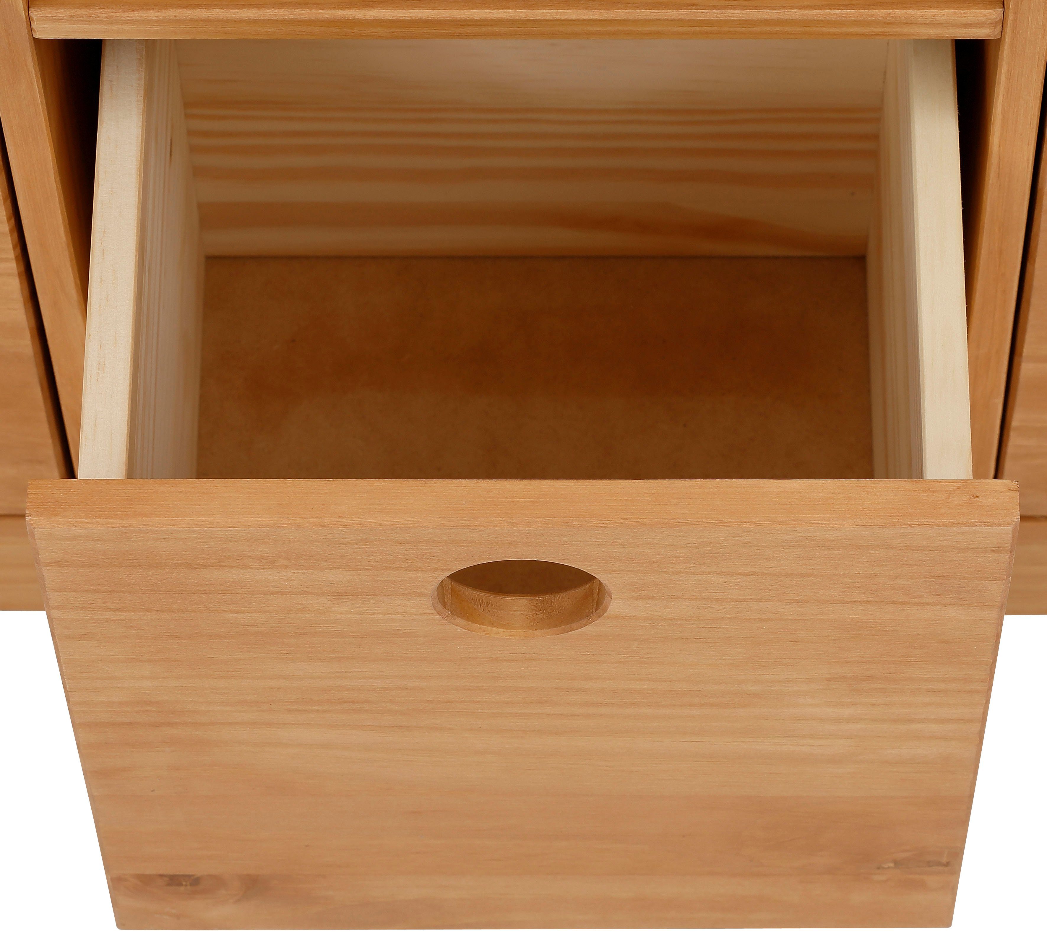 Lüttenhütt Kinderregal Alpi, 1-tlg., Kiefernholz, verschiedene Farbvarianten enthältlich, Breite 124,5 cm