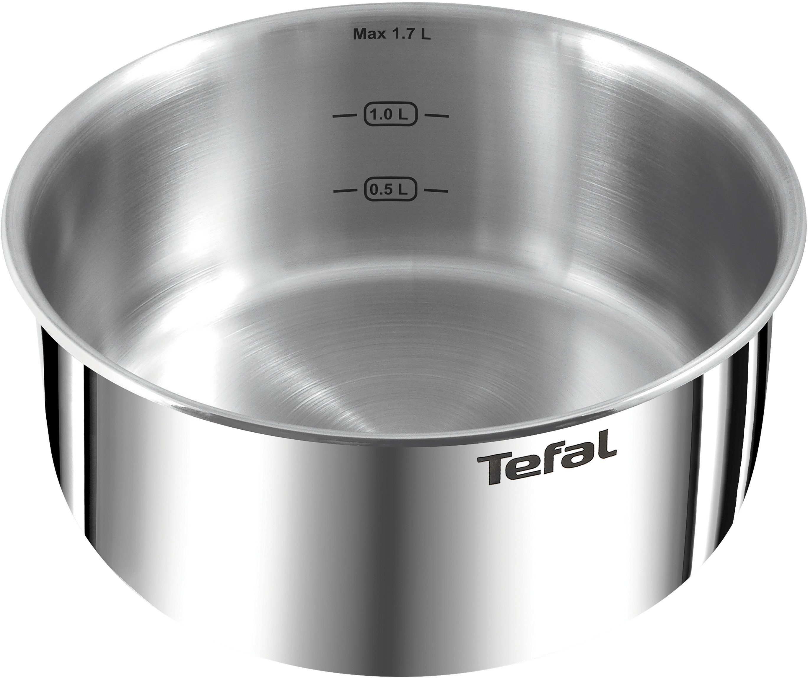 Tefal Topf-Set L898S4 Ingenio Preference, Edelstahl (Set, 4-tlg), stapelbar, platzsparend, hochwertiger Edelstahl, induktionsgeeignet