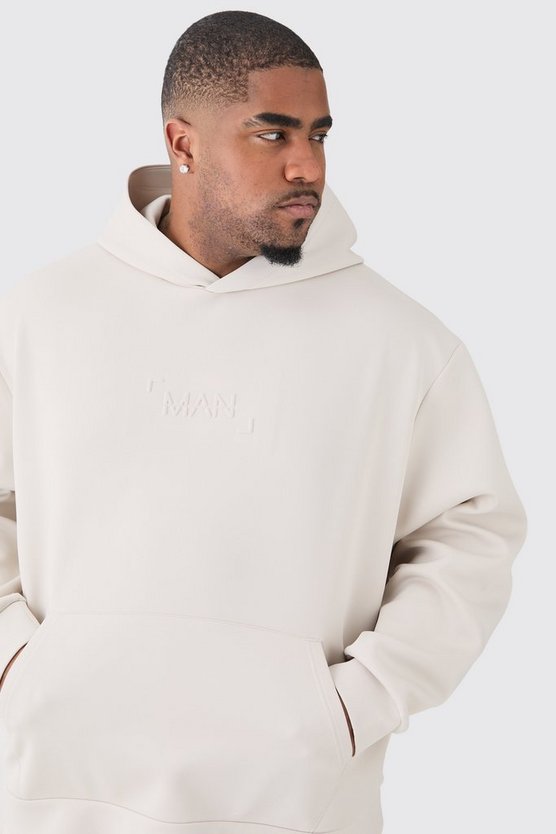 Plus kastiger Oversize Scuba Hoodie