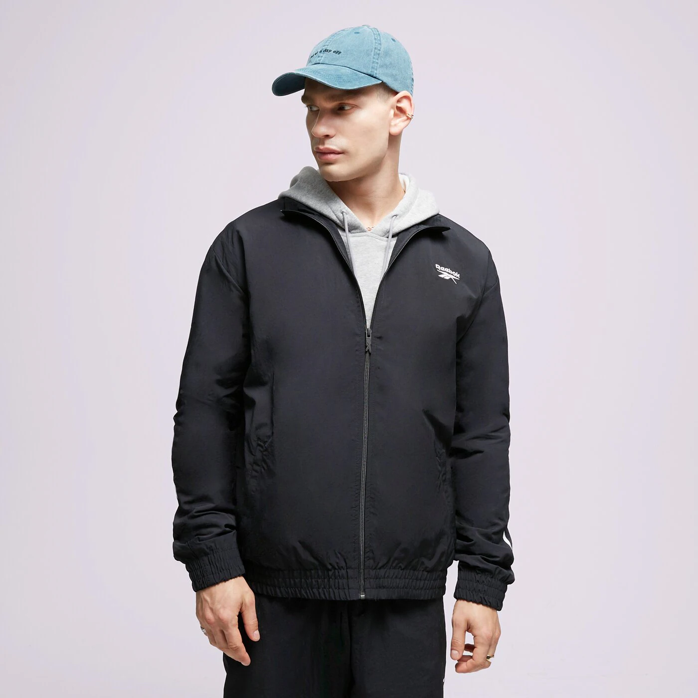REEBOK SWEATSHIRT MIT REIßVERSCHLUSS   CL VECTOR TRACKTOP Schwarz