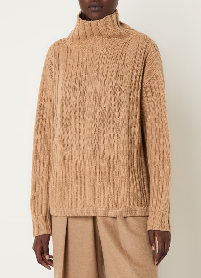 Πουλόβερ MaxMara Vitalba από μείγμα κασμίρ με όρθιο γιακά