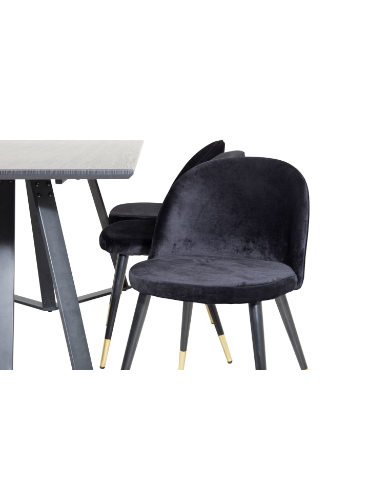 ebuy24 Essgruppe Marina 23 (7-teilig) Schwarz 90 x 180 cm günstig kaufen onesize