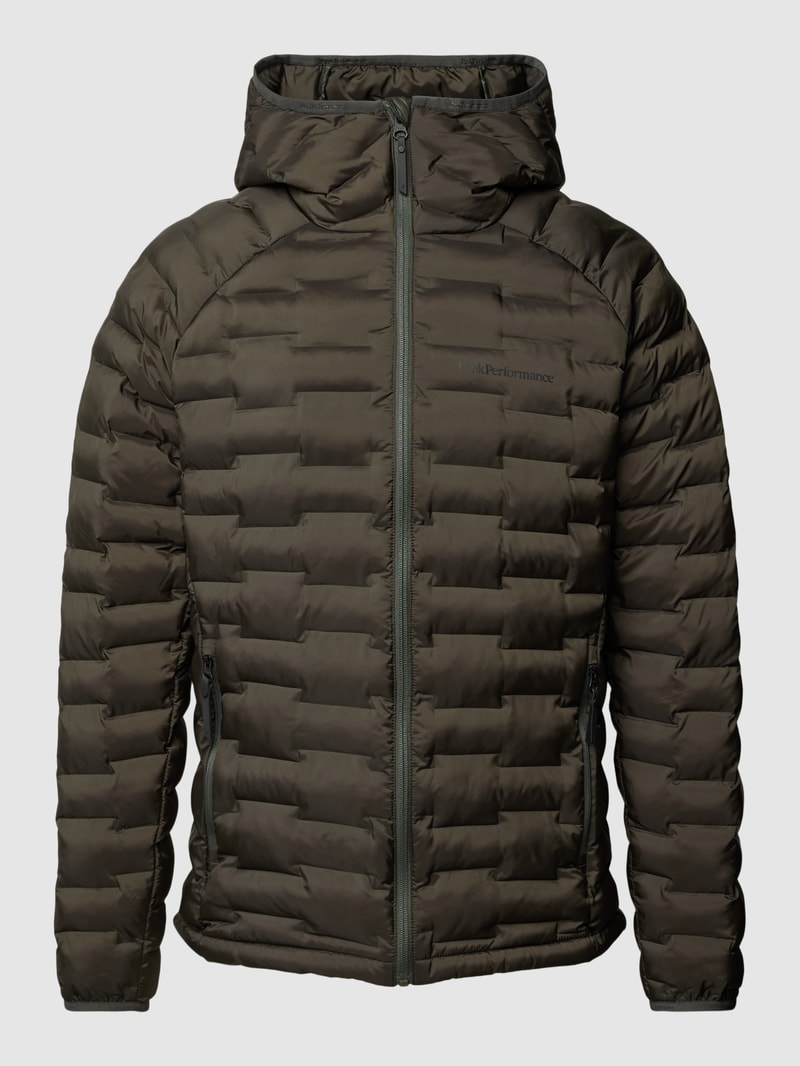 Steppjacke mit Kapuze Modell 'Argon' in olivgrün
