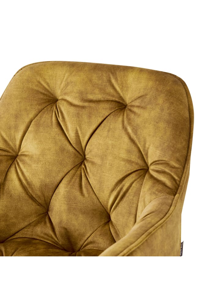 B&D Home 2er-Set: Drehstuhl DIETER in Gelb - (B)56 x (H)84 x (T)61 cm günstig kaufen onesize