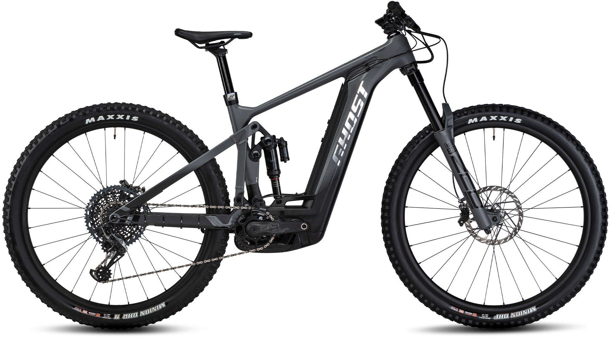 Ghost E-Bike E-Riot AM CF Full Party, 12 Gang SRAM X01 Eagle Schaltwerk, Kettenschaltung, Mittelmotor, 750 Wh Akku