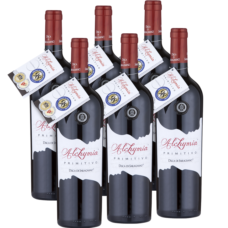 Duca di Saragnano Alchymia Primitivo Puglia IGT 2023 98 LMP - 6er Karton