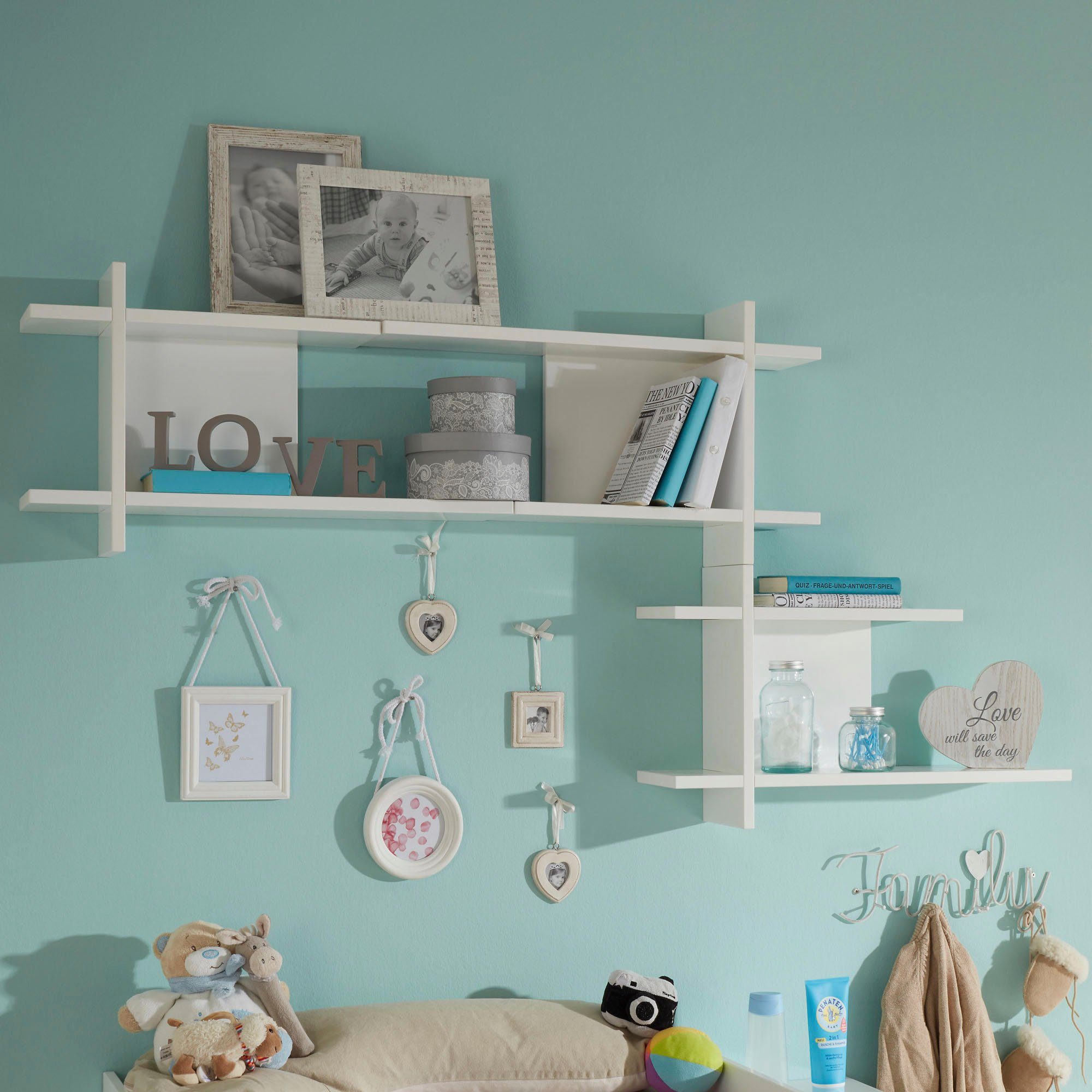 roba® Kinderregal Nordic, weiß (3-tlg), Made in Europe