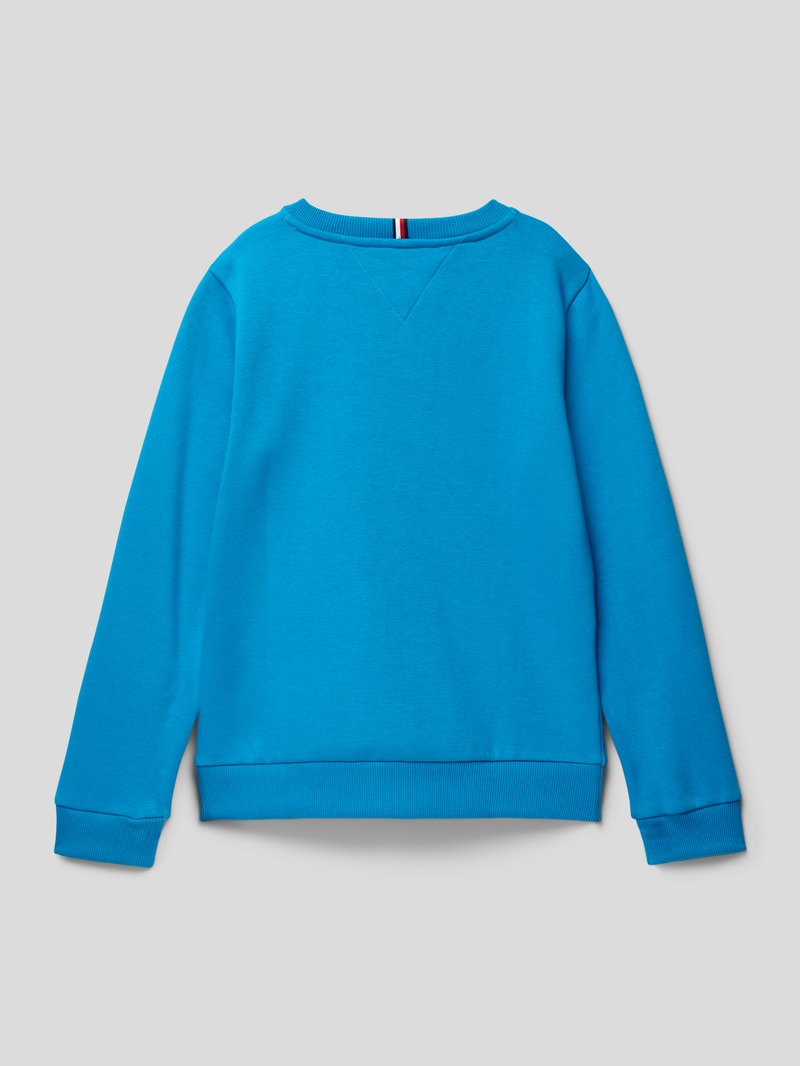 Sweatshirt mit Label-Print in aqua blau