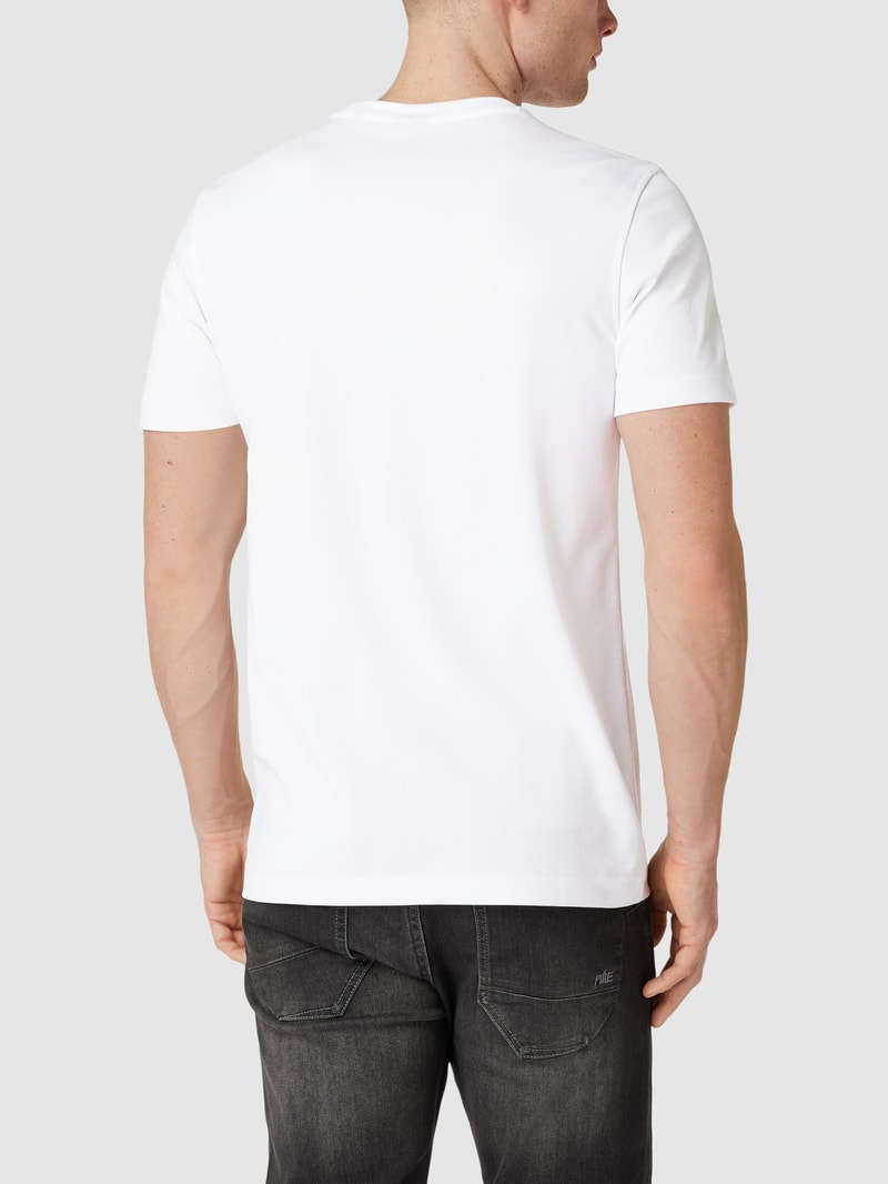 T-Shirt mit Brusttasche in weiß