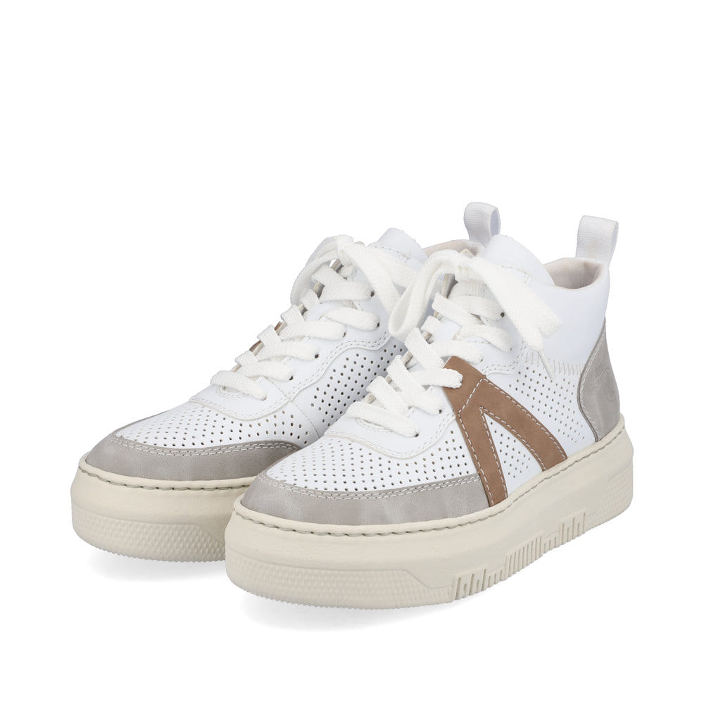 Rieker Damen Sneaker High edelweiß