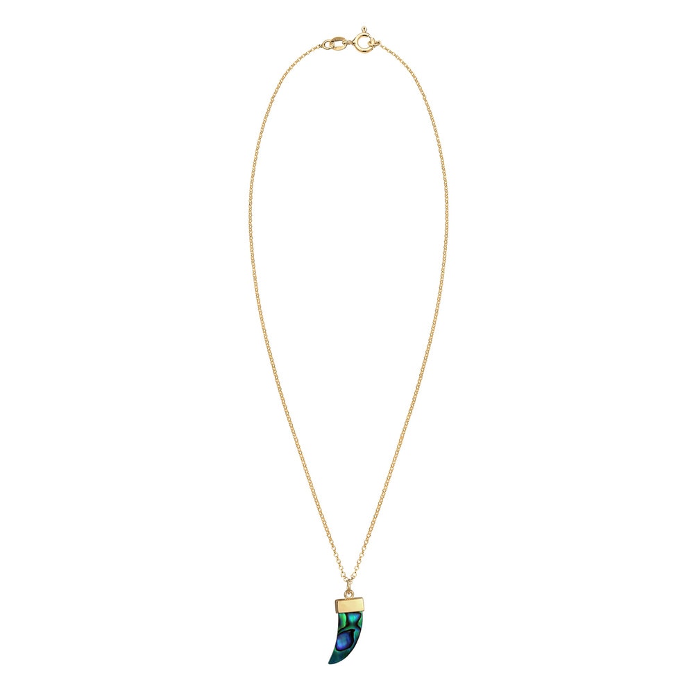 Elli Elli Collier Erbskette Abalone Muschel Zahn 925 Silber Bijoux