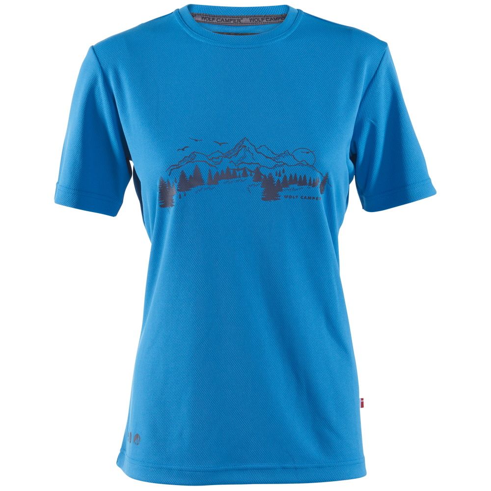 Wolf Camper Blue Damen T-Shirt