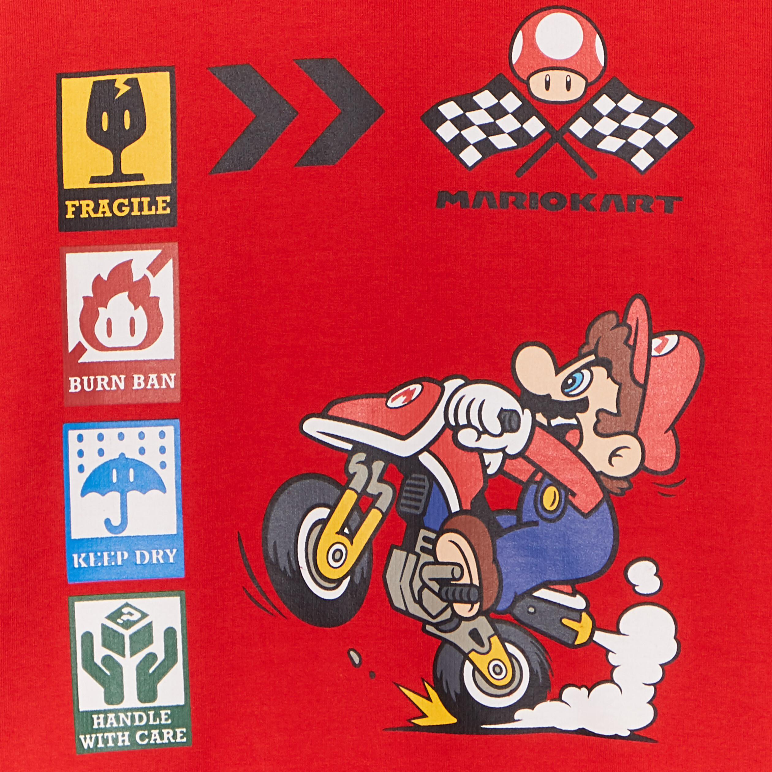 Sweat à capuche hoodie Mario Kart rouge garçon | La Halle