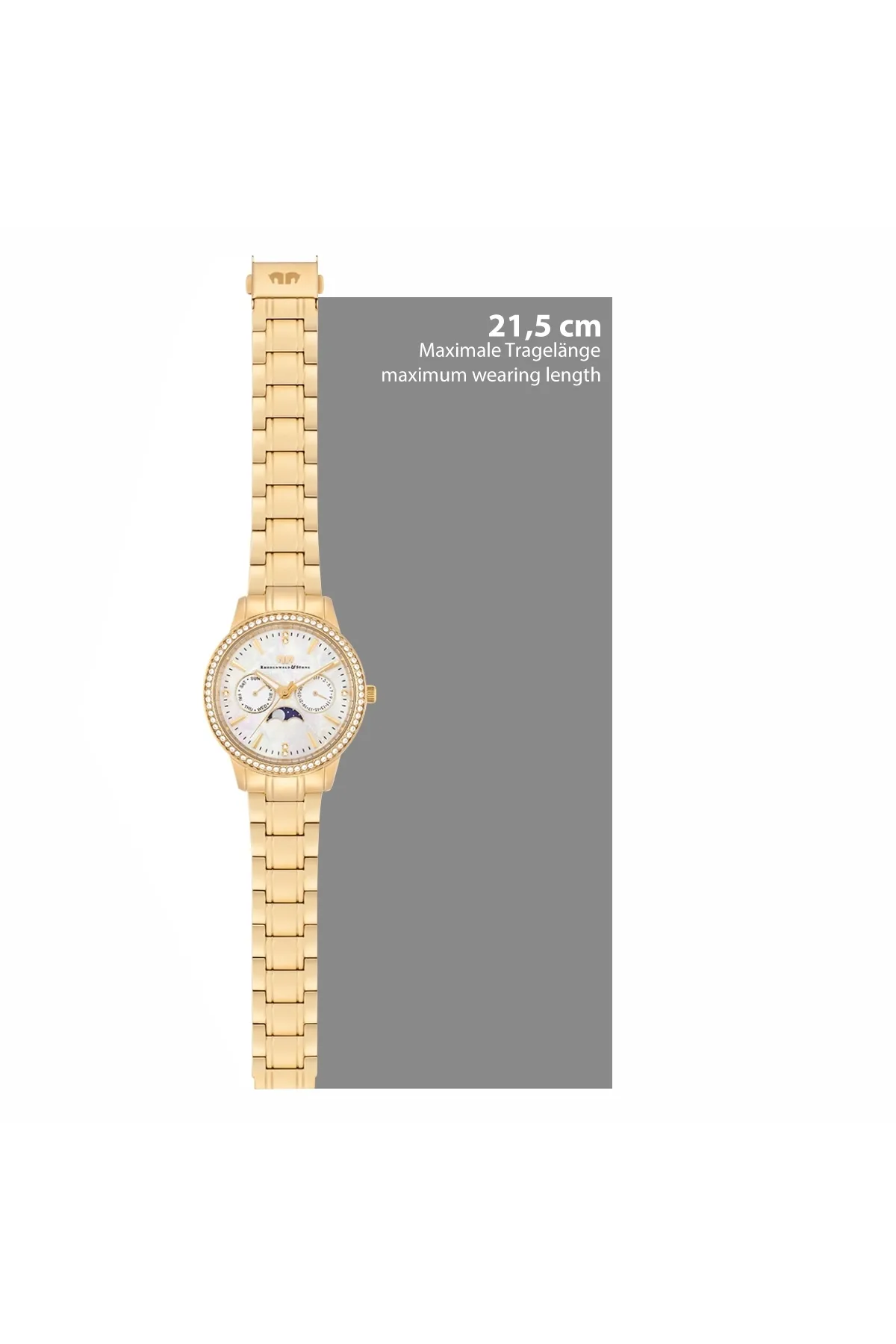 Rhodenwald & Söhne  Multifunktions Damen Multifunktionsuhr gelbgold Edelstahl gelbgold